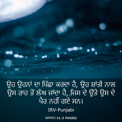 Picture 03 - ਯਸਾਯਾਹ 41:3 PANIRV - ਉਹ ਉਹਨਾਂ ਦਾ ਪਿੱਛਾ - Bible Verse Picture
