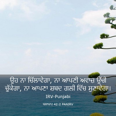 Picture 03 - ਯਸਾਯਾਹ 42:2 PANIRV - ਉਹ ਨਾ ਚਿੱਲਾਵੇਗਾ, ਨਾ - Bible Verse Picture