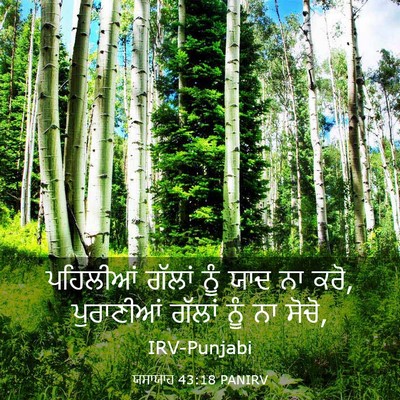 Picture 03 - ਯਸਾਯਾਹ 43:18 PANIRV - ਪਹਿਲੀਆਂ ਗੱਲਾਂ ਨੂੰ - Bible Verse Picture