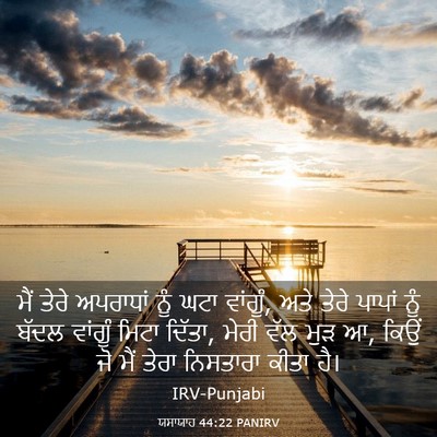 Picture 03 - ਯਸਾਯਾਹ 44:22 PANIRV - ਮੈਂ ਤੇਰੇ ਅਪਰਾਧਾਂ - Bible Verse Picture