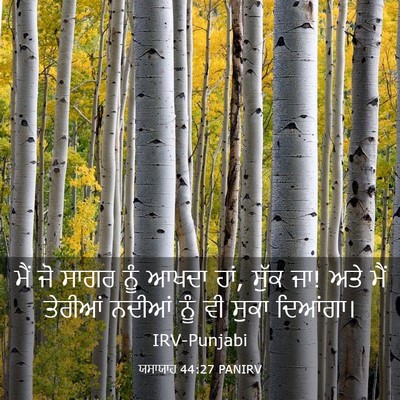 Picture 03 - ਯਸਾਯਾਹ 44:27 PANIRV - ਮੈਂ ਜੋ ਸਾਗਰ ਨੂੰ - Bible Verse Picture