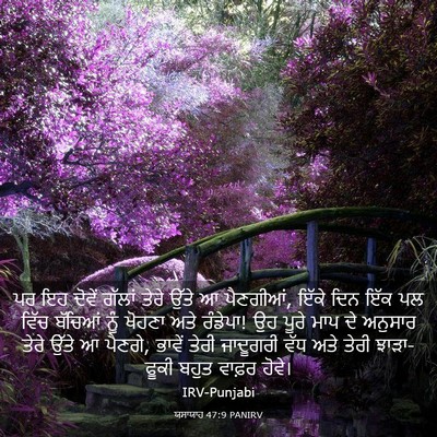 Picture 03 - ਯਸਾਯਾਹ 47:9 PANIRV - ਪਰ ਇਹ ਦੋਵੇਂ ਗੱਲਾਂ - Bible Verse Picture