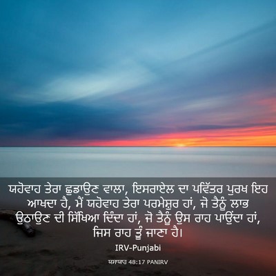 Picture 03 - ਯਸਾਯਾਹ 48:17 PANIRV - ਯਹੋਵਾਹ ਤੇਰਾ - Bible Verse Picture