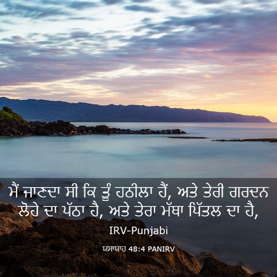 Picture 03 - ਯਸਾਯਾਹ 48:4 PANIRV - ਮੈਂ ਜਾਣਦਾ ਸੀ ਕਿ ਤੂੰ - Bible Verse Picture