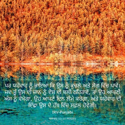 Picture 03 - ਯਸਾਯਾਹ 53:10 PANIRV - ਪਰ ਯਹੋਵਾਹ ਨੂੰ ਭਾਇਆ - Bible Verse Picture