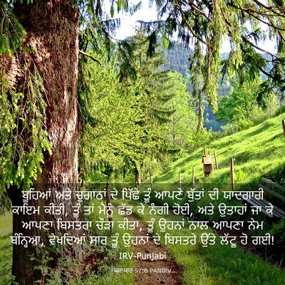Picture 03 - ਯਸਾਯਾਹ 57:8 PANIRV - ਬੂਹਿਆਂ ਅਤੇ - Bible Verse Picture