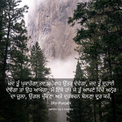 Picture 03 - ਯਸਾਯਾਹ 58:9 PANIRV - ਜਦ ਤੂੰ ਪੁਕਾਰੇਂਗਾ - Bible Verse Picture