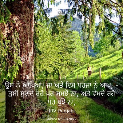 Picture 03 - ਯਸਾਯਾਹ 6:9 PANIRV - ਉਸ ਨੇ ਆਖਿਆ, ਜਾ ਅਤੇ - Bible Verse Picture