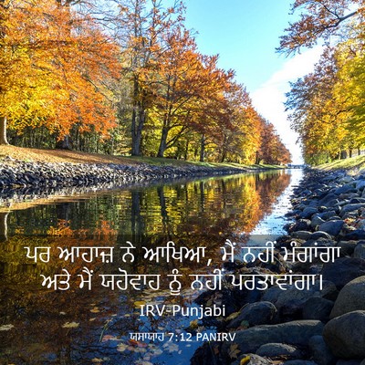 Picture 03 - ਯਸਾਯਾਹ 7:12 PANIRV - ਪਰ ਆਹਾਜ਼ ਨੇ ਆਖਿਆ, - Bible Verse Picture