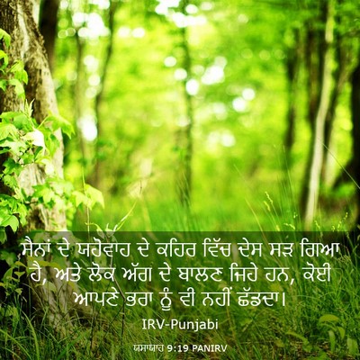 Picture 03 - ਯਸਾਯਾਹ 9:19 PANIRV - ਸੈਨਾਂ ਦੇ ਯਹੋਵਾਹ ਦੇ - Bible Verse Picture
