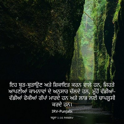 Picture 03 - ਯਹੂਦਾ 1:16 PANIRV - ਇਹ ਬੁੜ-ਬੁੜਾਉਣ ਅਤੇ - Bible Verse Picture
