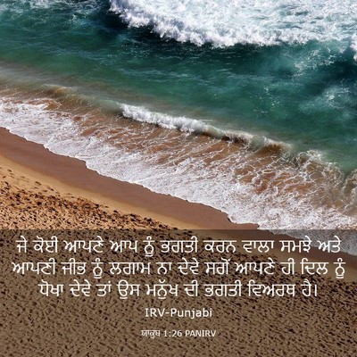 Picture 03 - ਯਾਕੂਬ 1:26 PANIRV - ਜੇ ਕੋਈ ਆਪਣੇ ਆਪ ਨੂੰ - Bible Verse Picture