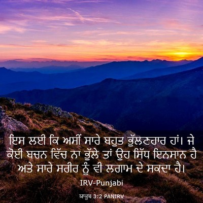 Picture 03 - ਯਾਕੂਬ 3:2 PANIRV - ਇਸ ਲਈ ਕਿ ਅਸੀਂ ਸਾਰੇ - Bible Verse Picture
