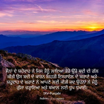 Picture 03 - ਯਿਰਮਿਯਾਹ 11:17 PANIRV - ਸੈਨਾਂ ਦੇ ਯਹੋਵਾਹ ਨੇ - Bible Verse Picture