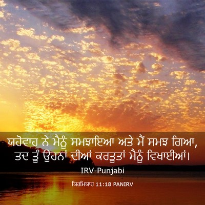 Picture 03 - ਯਿਰਮਿਯਾਹ 11:18 PANIRV - ਯਹੋਵਾਹ ਨੇ ਮੈਨੂੰ - Bible Verse Picture