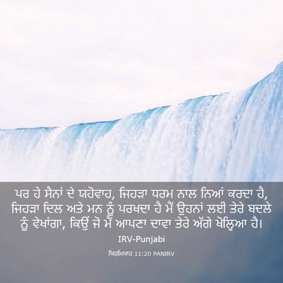 Picture 03 - ਯਿਰਮਿਯਾਹ 11:20 PANIRV - ਪਰ ਹੇ ਸੈਨਾਂ ਦੇ - Bible Verse Picture