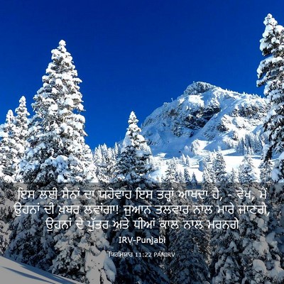 Picture 03 - ਯਿਰਮਿਯਾਹ 11:22 PANIRV - ਇਸ ਲਈ ਸੈਨਾਂ ਦਾ - Bible Verse Picture