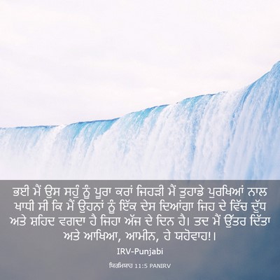 Picture 03 - ਯਿਰਮਿਯਾਹ 11:5 PANIRV - ਭਈ ਮੈਂ ਉਸ ਸਹੁੰ ਨੂੰ - Bible Verse Picture