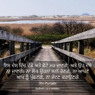 Picture 03 - ਯਿਰਮਿਯਾਹ 16:6 PANIRV - ਇਸ ਦੇਸ ਵਿੱਚ ਵੱਡੇ - Bible Verse Picture