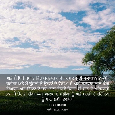 Picture 03 - ਯਿਰਮਿਯਾਹ 19:7 PANIRV - ਅਤੇ ਮੈਂ ਇਸੇ ਸਥਾਨ - Bible Verse Picture