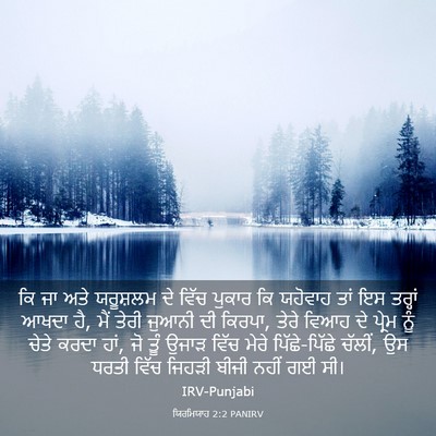 Picture 03 - ਯਿਰਮਿਯਾਹ 2:2 PANIRV - ਕਿ ਜਾ ਅਤੇ ਯਰੂਸ਼ਲਮ - Bible Verse Picture