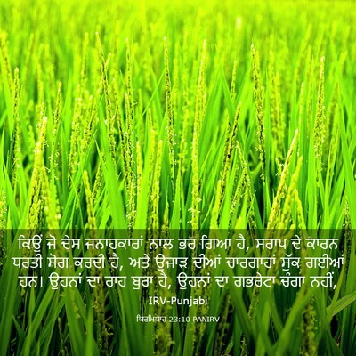 Picture 03 - ਯਿਰਮਿਯਾਹ 23:10 PANIRV - ਕਿਉਂ ਜੋ ਦੇਸ - Bible Verse Picture