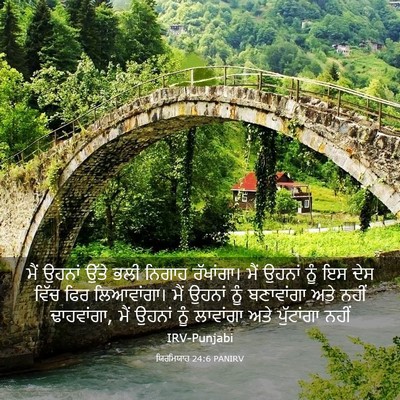 Picture 03 - ਯਿਰਮਿਯਾਹ 24:6 PANIRV - ਮੈਂ ਉਹਨਾਂ ਉੱਤੇ ਭਲੀ - Bible Verse Picture