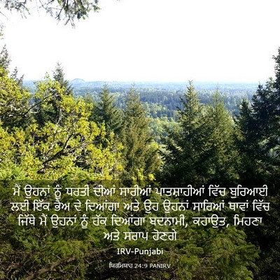 Picture 03 - ਯਿਰਮਿਯਾਹ 24:9 PANIRV - ਮੈਂ ਉਹਨਾਂ ਨੂੰ ਧਰਤੀ - Bible Verse Picture