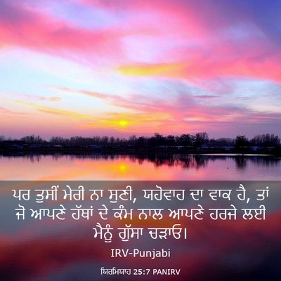 Picture 03 - ਯਿਰਮਿਯਾਹ 25:7 PANIRV - ਪਰ ਤੁਸੀਂ ਮੇਰੀ ਨਾ - Bible Verse Picture