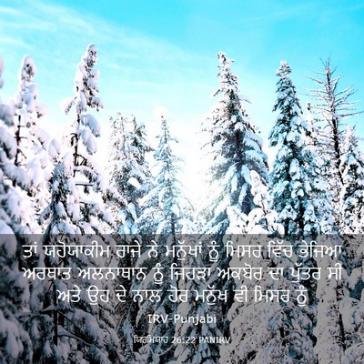Picture 03 - ਯਿਰਮਿਯਾਹ 26:22 PANIRV - ਤਾਂ ਯਹੋਯਾਕੀਮ ਰਾਜੇ - Bible Verse Picture