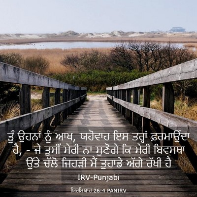 Picture 03 - ਯਿਰਮਿਯਾਹ 26:4 PANIRV - ਤੂੰ ਉਹਨਾਂ ਨੂੰ ਆਖ, - Bible Verse Picture