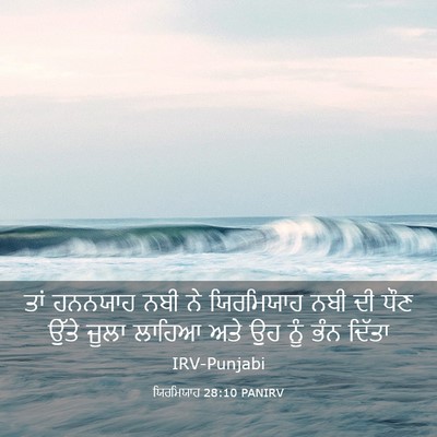 Picture 03 - ਯਿਰਮਿਯਾਹ 28:10 PANIRV - ਤਾਂ ਹਨਨਯਾਹ ਨਬੀ ਨੇ - Bible Verse Picture