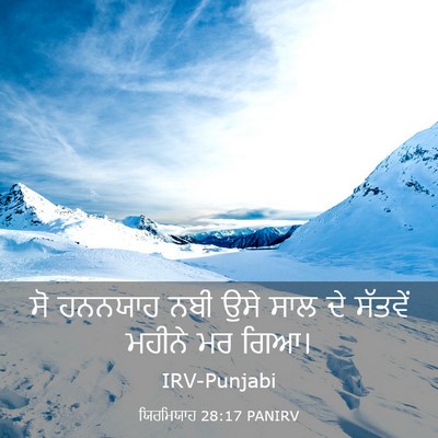 Picture 03 - ਯਿਰਮਿਯਾਹ 28:17 PANIRV - ਸੋ ਹਨਨਯਾਹ ਨਬੀ ਉਸੇ - Bible Verse Picture