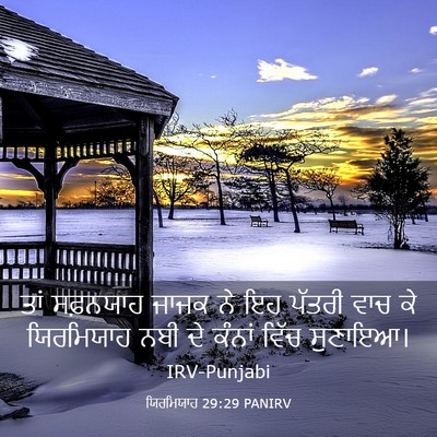 Picture 03 - ਯਿਰਮਿਯਾਹ 29:29 PANIRV - ਤਾਂ ਸਫ਼ਨਯਾਹ ਜਾਜਕ - Bible Verse Picture