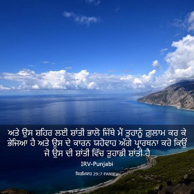 Picture 03 - ਯਿਰਮਿਯਾਹ 29:7 PANIRV - ਅਤੇ ਉਸ ਸ਼ਹਿਰ ਲਈ - Bible Verse Picture