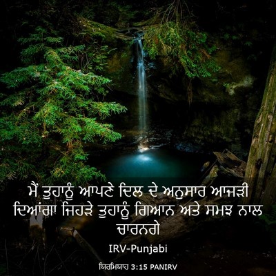 Picture 03 - ਯਿਰਮਿਯਾਹ 3:15 PANIRV - ਮੈਂ ਤੁਹਾਨੂੰ ਆਪਣੇ - Bible Verse Picture