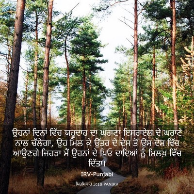 Picture 03 - ਯਿਰਮਿਯਾਹ 3:18 PANIRV - ਉਹਨਾਂ ਦਿਨਾਂ ਵਿੱਚ - Bible Verse Picture