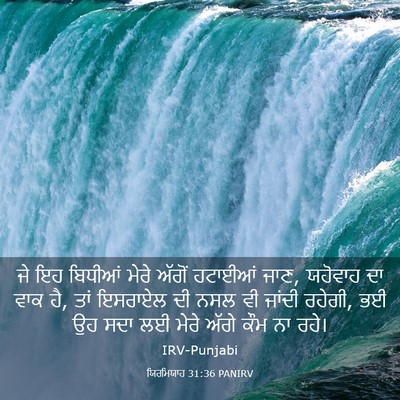 Picture 03 - ਯਿਰਮਿਯਾਹ 31:36 PANIRV - ਜੇ ਇਹ ਬਿਧੀਆਂ ਮੇਰੇ - Bible Verse Picture