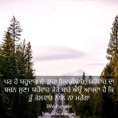 Picture 03 - ਯਿਰਮਿਯਾਹ 34:4 PANIRV - ਪਰ ਹੇ ਯਹੂਦਾਹ ਦੇ - Bible Verse Picture