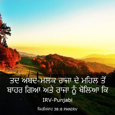 Picture 03 - ਯਿਰਮਿਯਾਹ 38:8 PANIRV - ਤਦ ਅਬਦ-ਮਲਕ ਰਾਜਾ ਦੇ - Bible Verse Picture