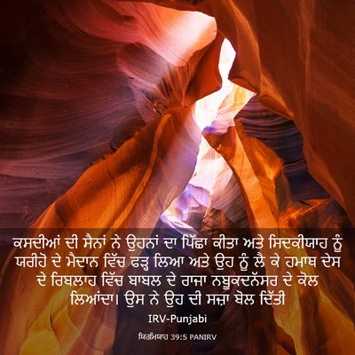Picture 03 - ਯਿਰਮਿਯਾਹ 39:5 PANIRV - ਕਸਦੀਆਂ ਦੀ ਸੈਨਾਂ ਨੇ - Bible Verse Picture