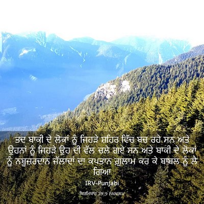 Picture 03 - ਯਿਰਮਿਯਾਹ 39:9 PANIRV - ਤਦ ਬਾਕੀ ਦੇ ਲੋਕਾਂ - Bible Verse Picture