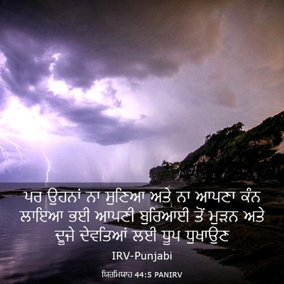 Picture 03 - ਯਿਰਮਿਯਾਹ 44:5 PANIRV - ਪਰ ਉਹਨਾਂ ਨਾ ਸੁਣਿਆ - Bible Verse Picture