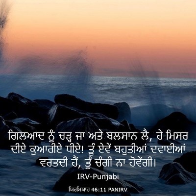 Picture 03 - ਯਿਰਮਿਯਾਹ 46:11 PANIRV - ਗਿਲਆਦ ਨੂੰ ਚੜ੍ਹ ਜਾ - Bible Verse Picture