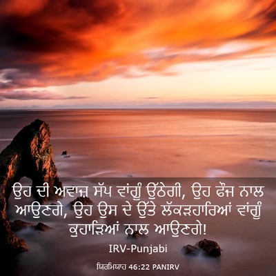 Picture 03 - ਯਿਰਮਿਯਾਹ 46:22 PANIRV - ਉਹ ਦੀ ਅਵਾਜ਼ ਸੱਪ - Bible Verse Picture
