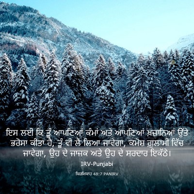 Picture 03 - ਯਿਰਮਿਯਾਹ 48:7 PANIRV - ਇਸ ਲਈ ਕਿ ਤੂੰ ਆਪਣਿਆਂ - Bible Verse Picture