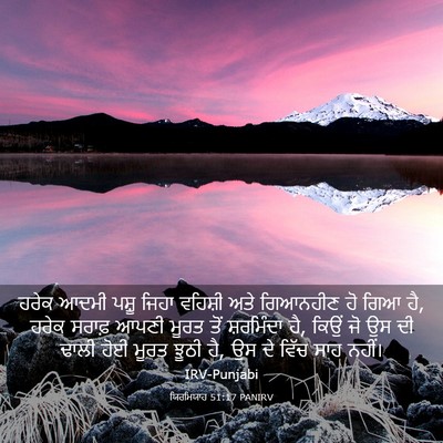 Picture 03 - ਯਿਰਮਿਯਾਹ 51:17 PANIRV - ਹਰੇਕ ਆਦਮੀ ਪਸ਼ੂ - Bible Verse Picture