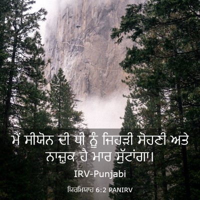 Picture 03 - ਯਿਰਮਿਯਾਹ 6:2 PANIRV - ਮੈਂ ਸੀਯੋਨ ਦੀ ਧੀ ਨੂੰ - Bible Verse Picture