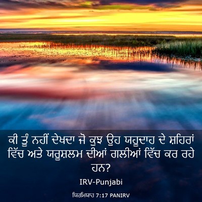Picture 03 - ਯਿਰਮਿਯਾਹ 7:17 PANIRV - ਕੀ ਤੂੰ ਨਹੀਂ ਦੇਖਦਾ - Bible Verse Picture
