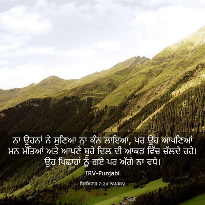 Picture 03 - ਯਿਰਮਿਯਾਹ 7:24 PANIRV - ਨਾ ਉਹਨਾਂ ਨੇ ਸੁਣਿਆ - Bible Verse Picture